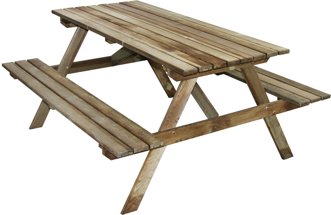 Cémonjardin Table pique-nique en bois 4 places Marly