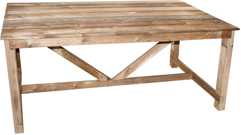 Cémonjardin Table de jardin en bois Normand 6/8 places