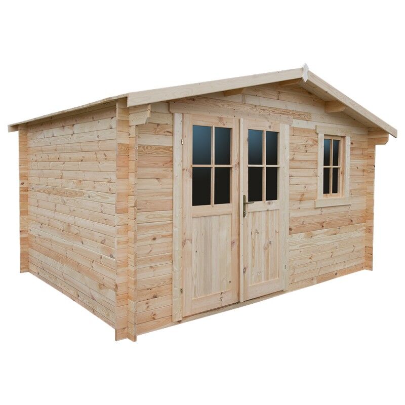 Gardy Shelter Abri de jardin en bois massif 12m² PLUS - madriers 28mm Gardy Shelter