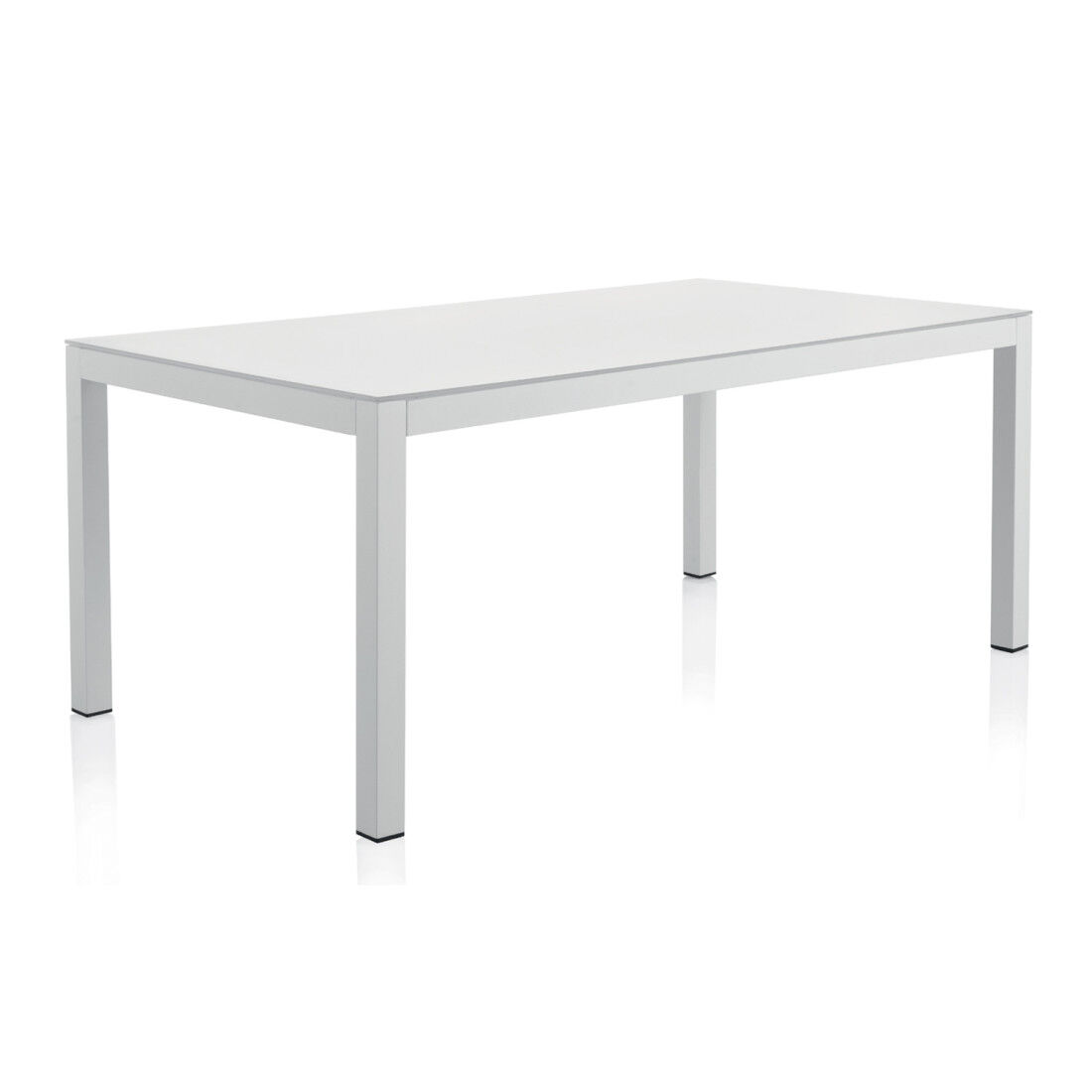 Tousmesmeubles Table de jardin de repas de jardin 180 cm Aluminium Blanc - TINAJO