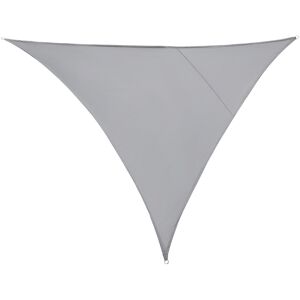 Outsunny Vela Ombreggiante Triangolare, Tenda da Sole per Esterno in Poliestere Anti UV Traspirante 4x4x4m Grigio