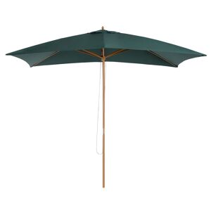 Outsunny Ombrellone da Giardino 2x2.95x2.55m, Parasole Impermeabile in Legno, Protezione UV, Facile Apertura, Verde