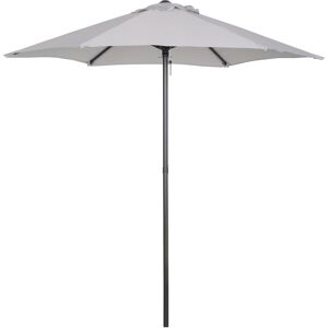 Outsunny Outusnny Ombrellone da Giardino con Palo Centrale in Alluminio, Φ196cm, Grigio Chiaro