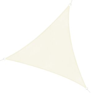 Outsunny Tenda a Vela Triangolare Parasole in HDPE per Spazi Esterni, 3x3x3 m, Crema Bianco Avorio