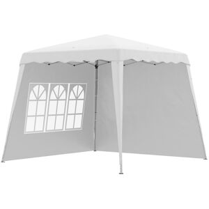 Outsunny Gazebo Pieghevole Giardino, Altezza Regolabile, Struttura Acciaio, Tessuto Oxford, 240x240x250 cm, Facile da Montare