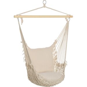 Outsunny Amaca da Giardino in Corda, Amaca a Dondolo in Stile Shabby Chic per Interni ed Esterni, Bianca 120L x 90Pcm