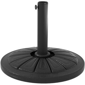 Outsunny Base per Ombrellone Rotonda Ø43cm da 13kg in Cemento per Pali da 38mm e 48mm, Nero