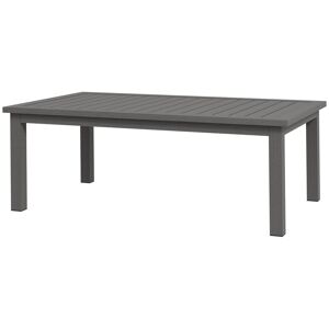Outsunny Tavolino per Esterni Rettangolare in Alluminio Effetto Legno, 100x60cm, Marrone