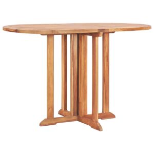 vidaXL Tavolo Pieghevole a Farfalla 120x70x75 cm in Massello di Teak