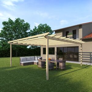 Leroy Merlin Pergola Eagle in legno struttura marrone L 594 x P 594 x H 272 cm