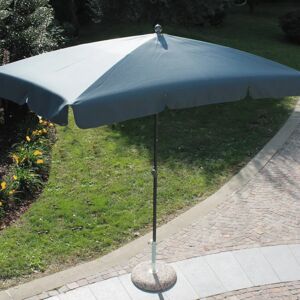 Leroy Merlin Ombrellone a palo centrale Poli L 120 x 225 cm con telo grigio