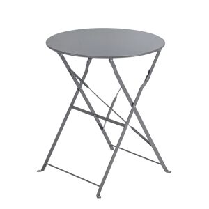 NATERIAL Tavolo da pranzo per giardino Flora struttura e superficie in Acciaio  grigio per 2 persone Ø 60 cm