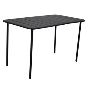 Leroy Merlin Tavolo da pranzo per giardino Cafe in acciaio con piano in alluminio antracite per 6 persone 70x120cm