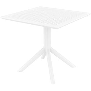 Fiam Tavolo da pranzo per giardino Sky in polipropilene con piano in resina bianco per 4 persone 80x80cm