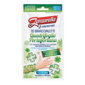 ZANZARELLA Braccialetto repellente per zanzare  Quadrifoglio Bracc. 18 pz