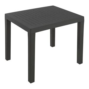 Leroy Merlin Tavolo da pranzo per giardino Club struttura e superficie in Polipropilene  antracite per 4 persone 78x65cm