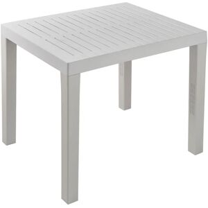 Leroy Merlin Tavolo da pranzo per giardino Club struttura e superficie in Polipropilene  bianco per 4 persone 78x65cm