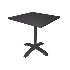 Leroy Merlin Tavolo da pranzo per giardino struttura e superficie in Alluminio  antracite per 4 persone 70x70cm