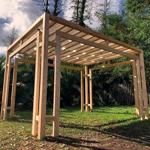 Leroy Merlin Pergola Sintesi in legno struttura naturale L 310 x P 410 x H 252 cm