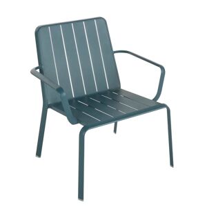 NATERIAL Sedia da giardino senza cuscino Idaho  con braccioli in alluminio con seduta in alluminio blu