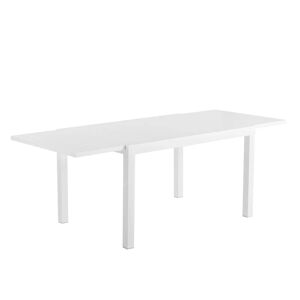 NATERIAL Tavolo da giardino allungabile Lyra  in alluminio bianco per 6 persone 130/214x90cm