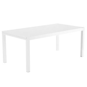 NATERIAL Tavolo da giardino allungabile Lyra  in alluminio bianco per 8 persone 180/262x96cm