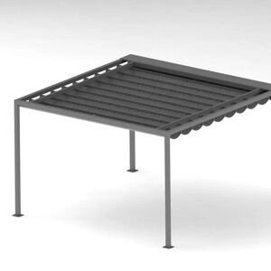 TEMPOTEST PARA' Pergola Alicudi in alluminio struttura grigio antracite L 300 x P 300 x H 250 cm