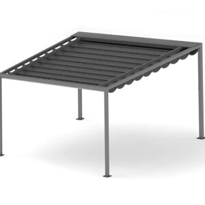TEMPOTEST PARA' Pergola Alicudi in alluminio struttura grigio antracite L 300 x P 400 x H 250 cm