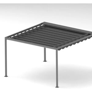 TEMPOTEST PARA' Pergola Alicudi in alluminio struttura grigio antracite L 400 x P 400 x H 250 cm