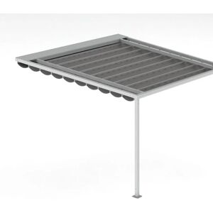 TEMPOTEST PARA' Pergola addossata Alicudi in alluminio struttura bianco L 300 x P 400 x H 250 cm