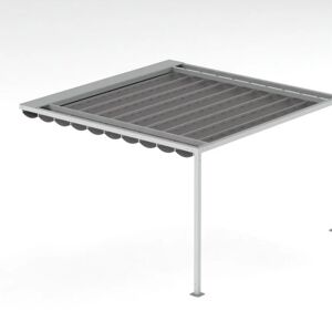 TEMPOTEST PARA' Pergola addossata Alicudi in alluminio struttura bianco L 400 x P 400 x H 250 cm