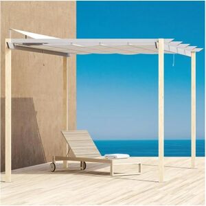 NATERIAL Pergola Omega in alluminio struttura beige L 285 x P 400 x H 258 cm