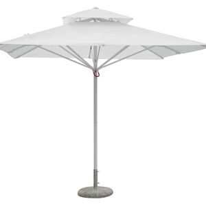 Leroy Merlin Ombrellone a palo centrale Push up L 300 x 300 cm con telo bianco