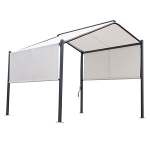 NATERIAL Gazebo Cassy in acciaio struttura bianco, copertura bianco L 300 x P 300 x H 280 cm