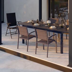 NATERIAL Set tavolo e sedie Odyssea  in alluminio per 6 persone,  antracite