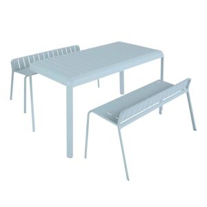 NATERIAL Set tavolo e sedie Idaho  in alluminio per 4 persone,  blu