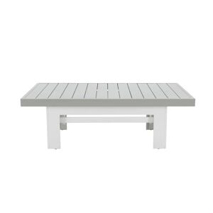 NATERIAL Tavolino da esterno Las Vegas con piano in alluminio grigio 143.5x80cm