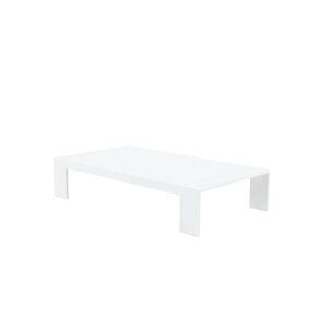 NATERIAL Tavolino da esterno Lagun con piano in alluminio bianco 143x80cm