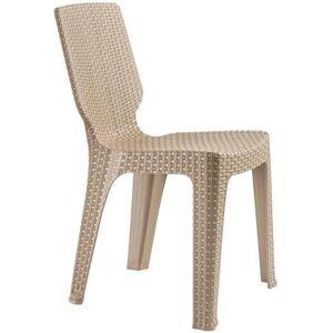 Keter Sedia da giardino senza cuscino T-CHAIR  in polipropilene con seduta in polipropilene beige