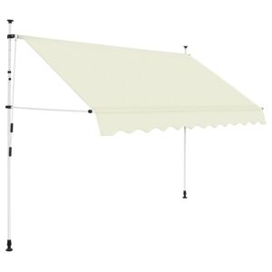 vidaXL Tenda da Sole Retrattile Manuale 300 cm Crema