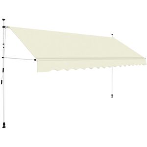 vidaXL Tenda da Sole Retrattile Manuale 400 cm Crema