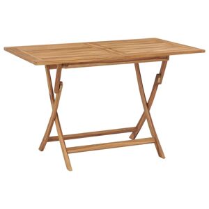 vidaXL Tavolo Pieghevole da Giardino 120x70x75 cm in Massello di Teak