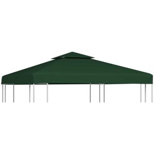 vidaXL Telo di Ricambio per Gazebo 310g/m² Verde 3x3m