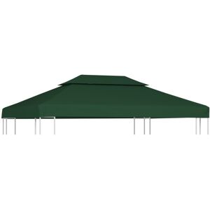 vidaXL Telo di Ricambio per Gazebo 310g/m² Verde 3x4m