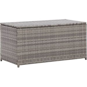 vidaXL Baule da Giardino in Polyrattan 100x50x50 cm Grigio