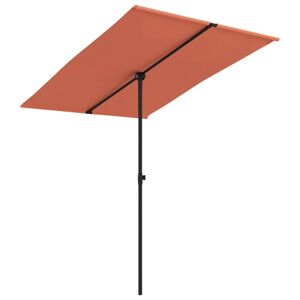 vidaXL Ombrellone da Esterni Palo in Alluminio 2x1,5 m Terracotta