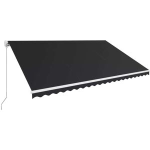 vidaXL Tenda da Sole Retrattile Manuale 500x300 cm Antracite