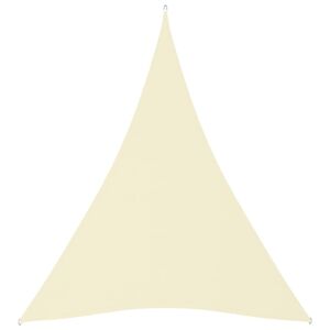 vidaXL Parasole a Vela Oxford Triangolare 3x4x4 m Crema