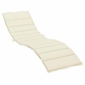 vidaXL Cuscino per Lettino Crema 200x50x3 cm in Tessuto Oxford