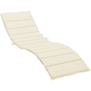 vidaXL Cuscino per Lettino Crema 200x60x3 cm in Tessuto Oxford